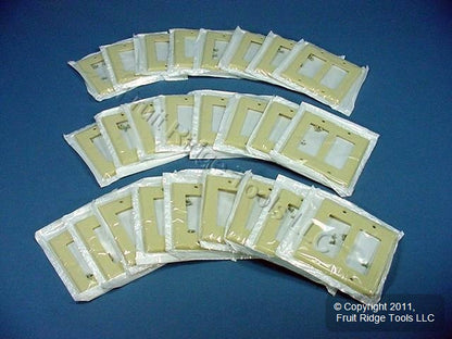Leviton 80409-I Ivory 2-Gang Decora GFCI Plastic Standard Wallplate Covers 25pcs