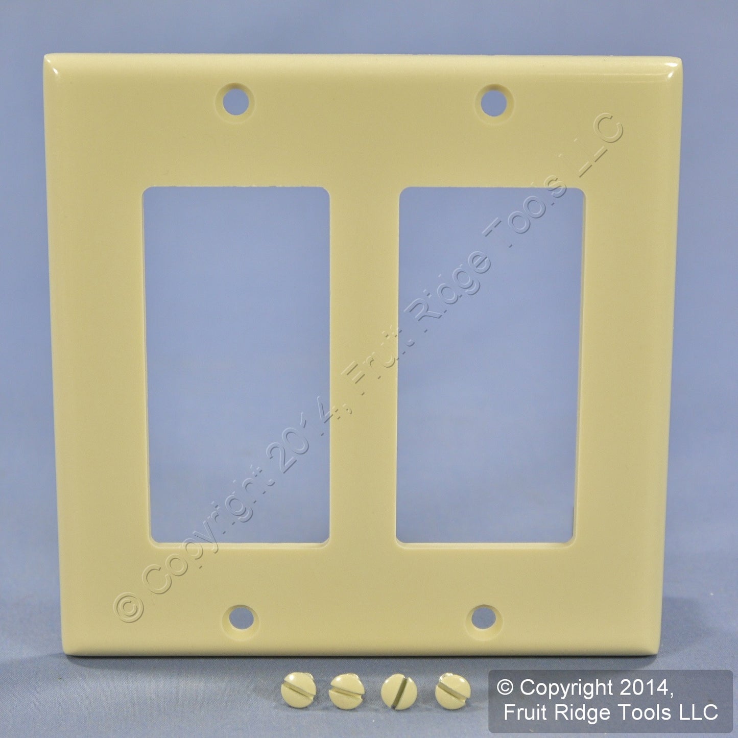 Leviton 80409-I Ivory 2-Gang Decora GFCI Plastic Standard Wallplate Covers 25pcs
