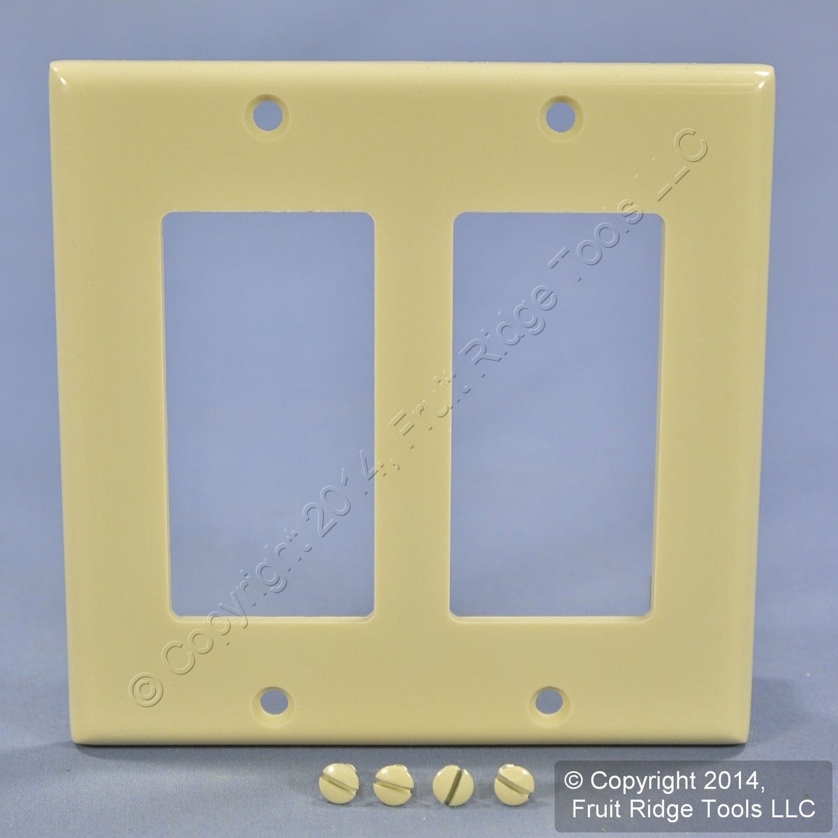 Leviton 80409-I Ivory 2-Gang Decora GFCI Plastic Standard Wallplate Covers 25pcs