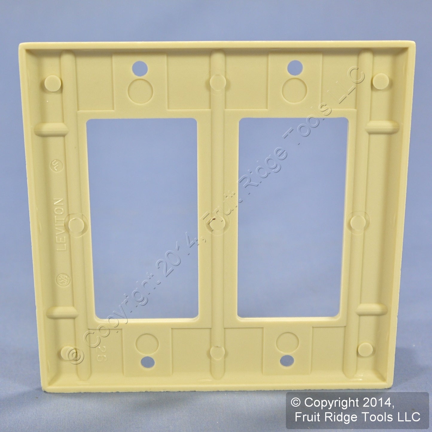 Leviton 80409-I Ivory 2-Gang Decora GFCI GFI Plastic Standard Wallplate Cover