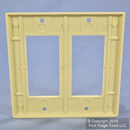 Leviton 80409-I Ivory 2-Gang Decora GFCI GFI Plastic Standard Wallplate Cover