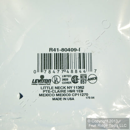 Leviton 80409-I Ivory 2-Gang Decora GFCI Plastic Standard Wallplate Covers 2pcs