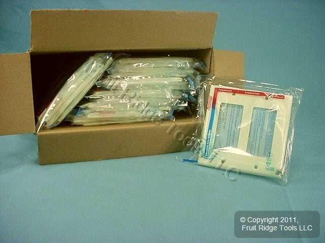 Leviton 80409-NA Almond 2-Gang Decora Unbreakable Nylon Wallplate Cover 20pcs