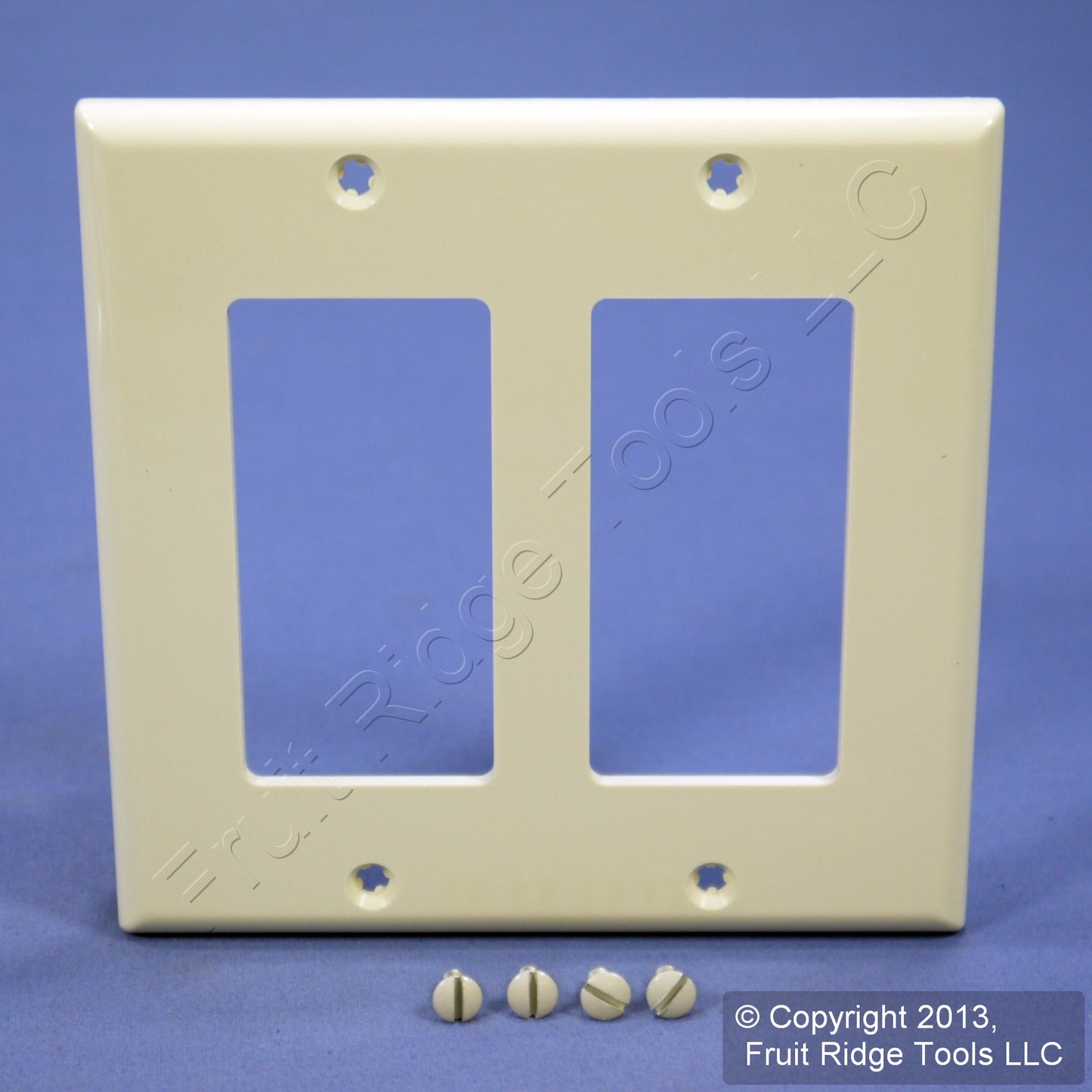 Leviton 80409-NA Almond 2-Gang Unbreakable Nylon Decora Standard Wallplate Cover