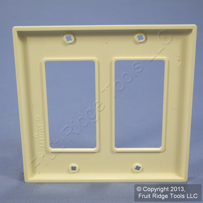 Leviton 80409-NA Almond 2-Gang Unbreakable Nylon Decora Standard Wallplate Cover