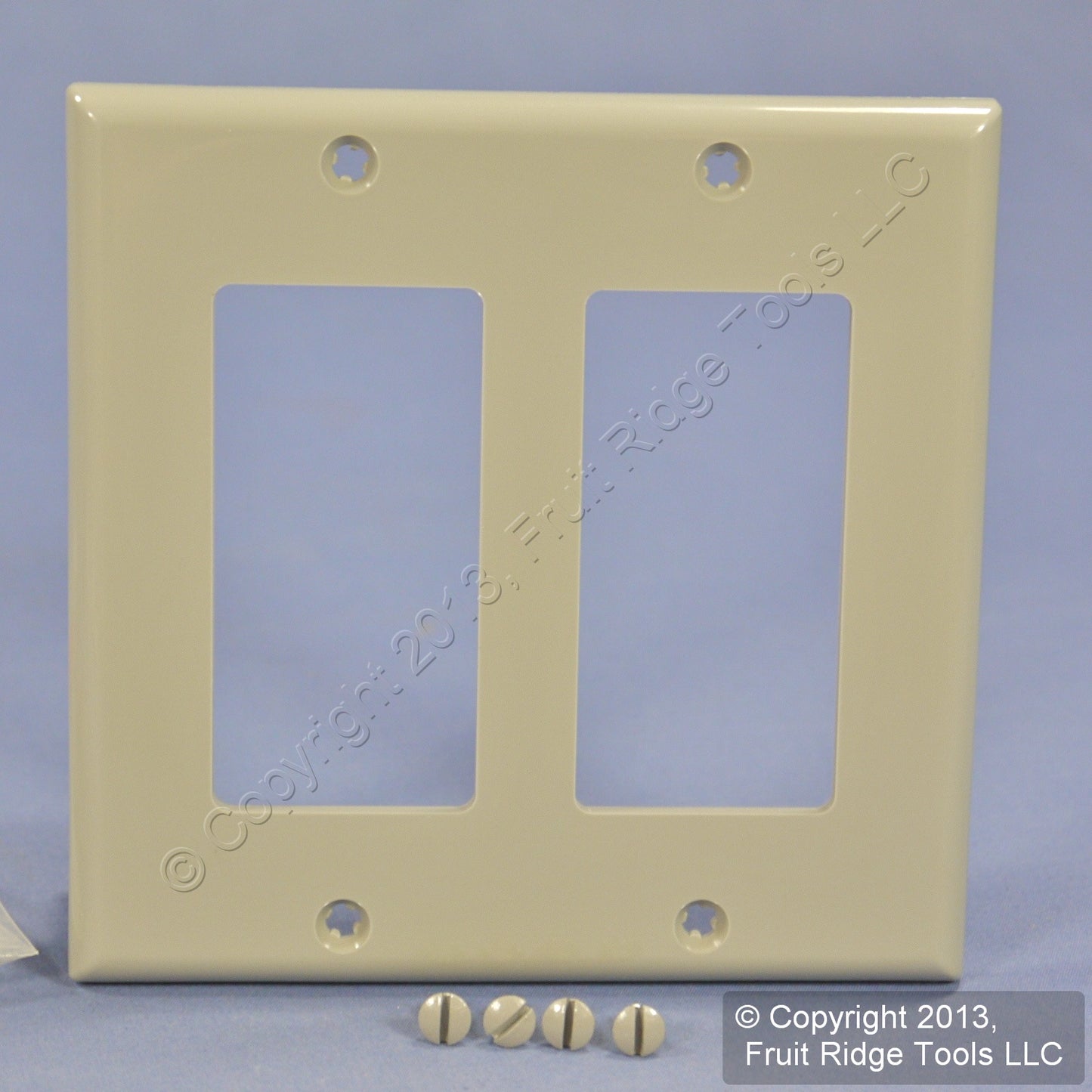 Leviton 80409-NGY Gray 2-Gang Decora GFCI Unbreakable Nylon Wallplate Cover 2pcs