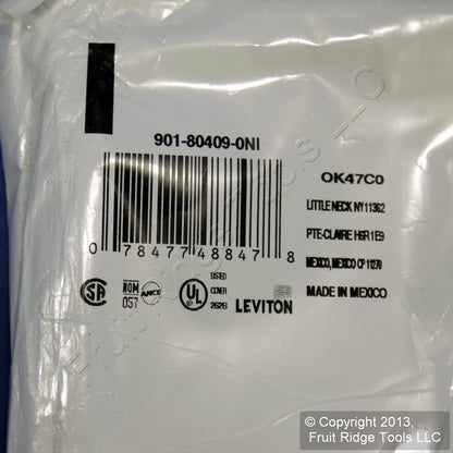 Leviton 80409-NI Ivory 2-Gang Decora Unbreakable Nylon Standard Wallplate Cover