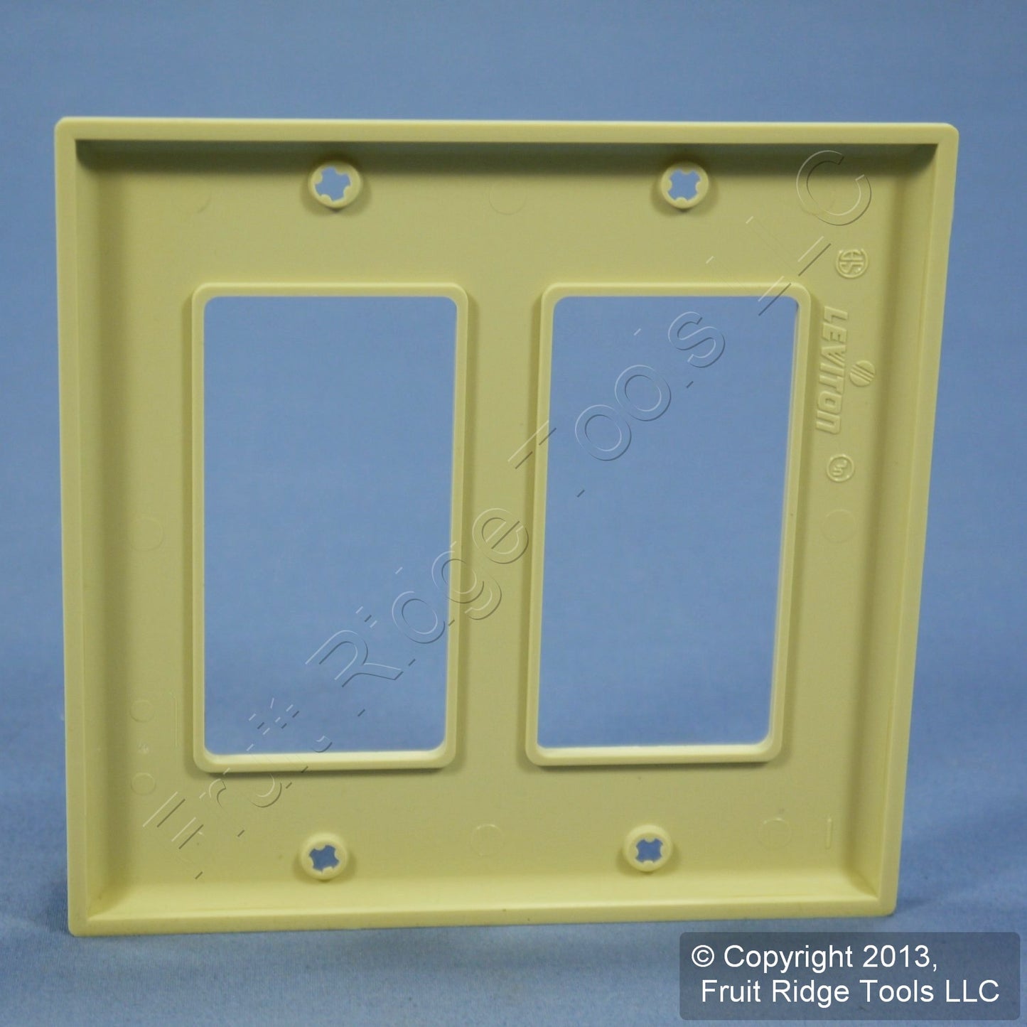 Leviton 80409-NI Ivory 2-Gang Decora Unbreakable Nylon Standard Wallplate Cover