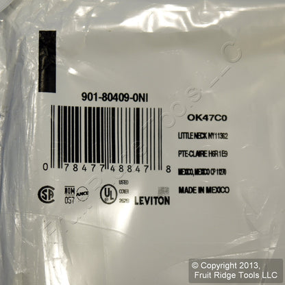 Leviton 80409-NI Ivory 2-Gang Decora GFCI Unbreakable Nylon Wallplate Cover 2pcs