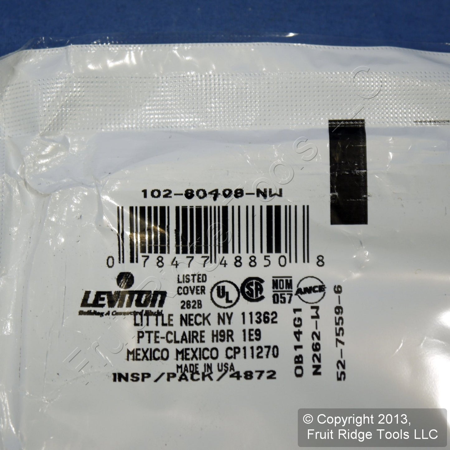 Leviton White Decora 2-Gang Unbreakable Wallplate GFCI GFI Nylon Cover 80409-NW