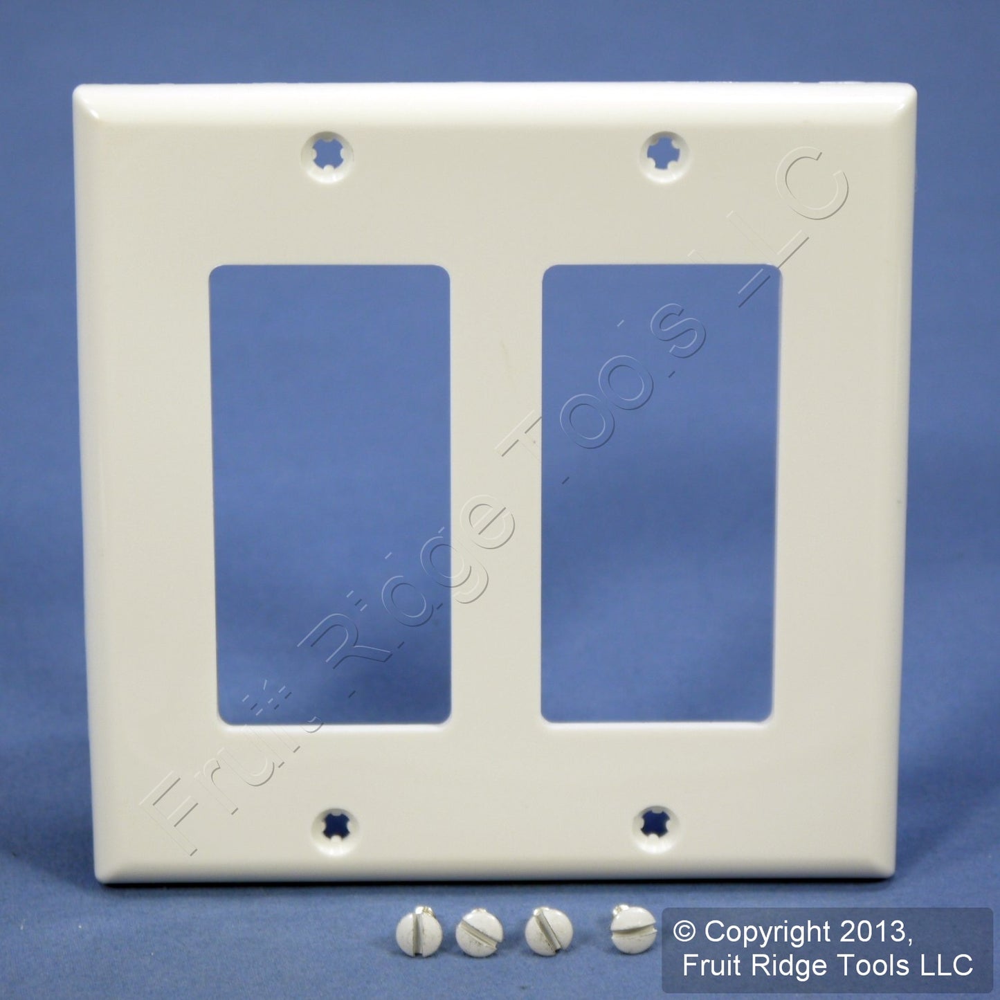 Leviton White Decora 2-Gang Unbreakable Wallplate GFCI GFI Nylon Cover 80409-NW