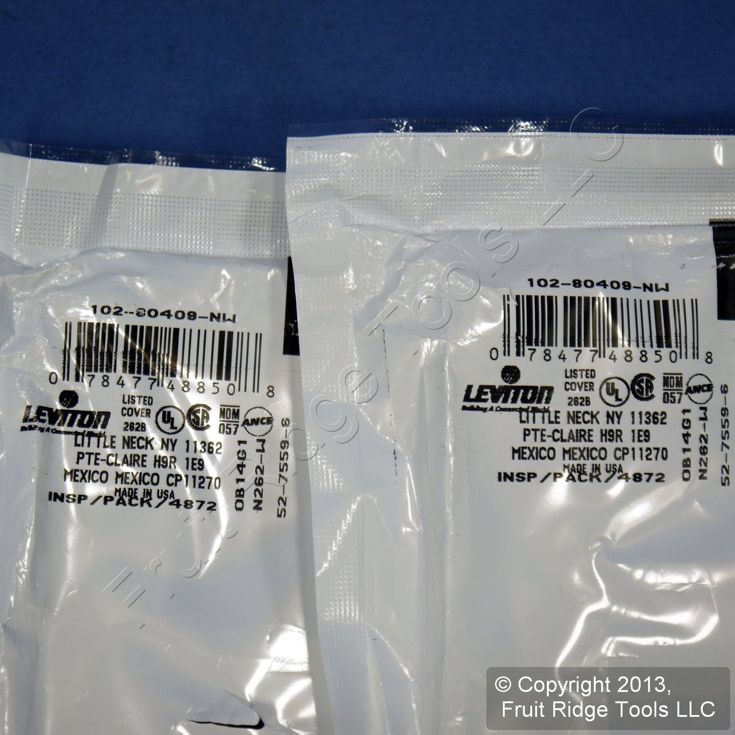Leviton 80409-NW White 2-Gang Decora GFCI Unbreakable Nylon Wallplate Cover 2pcs