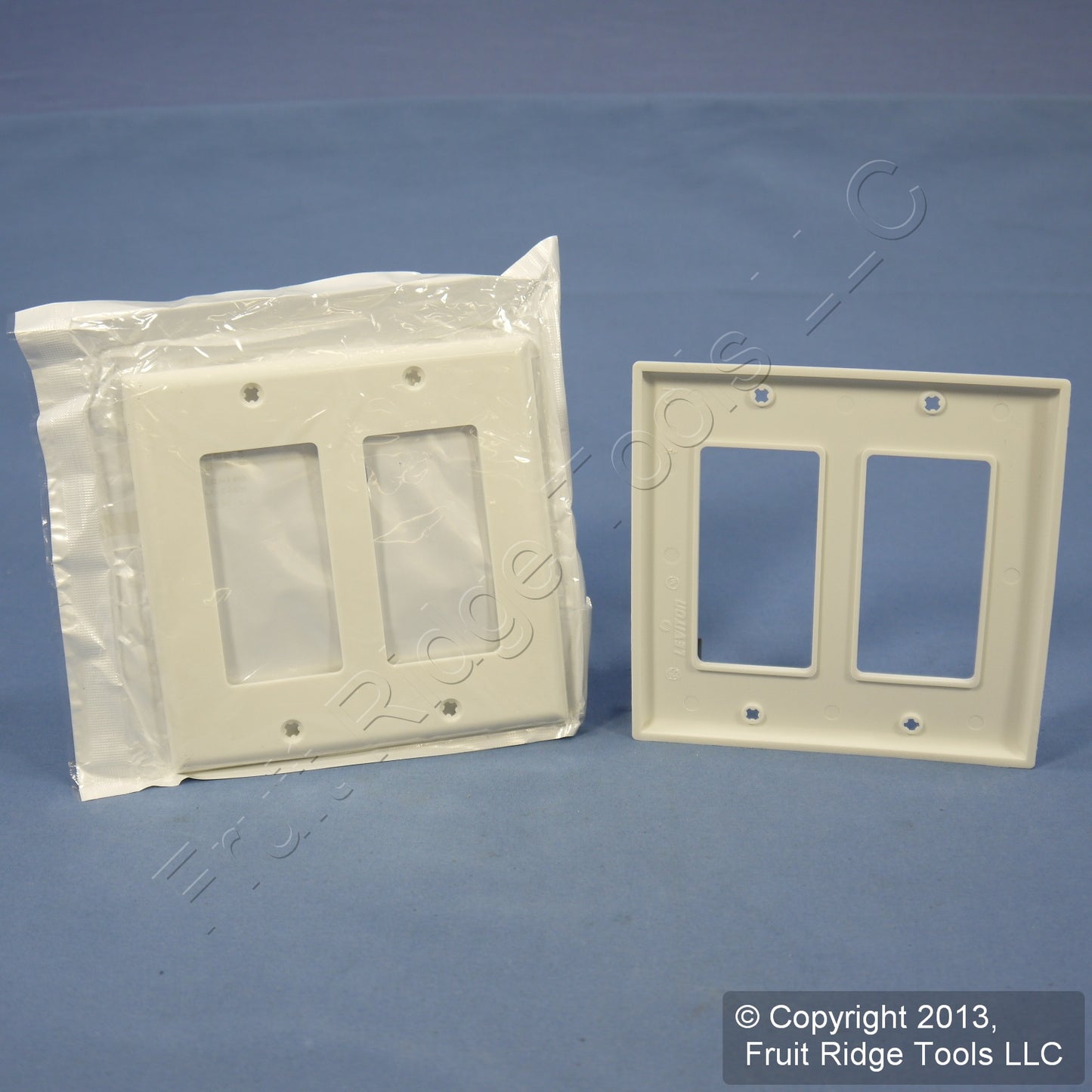 Leviton 80409-NW White 2-Gang Decora GFCI Unbreakable Nylon Wallplate Cover 2pcs