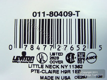Leviton 80409-T Light Almond 2-Gang Decora GFCI Plastic Standard Wallplate Cover