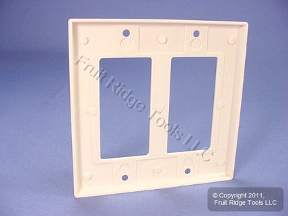 Leviton 80409-T Light Almond 2-Gang Decora GFCI Plastic Standard Wallplate Cover