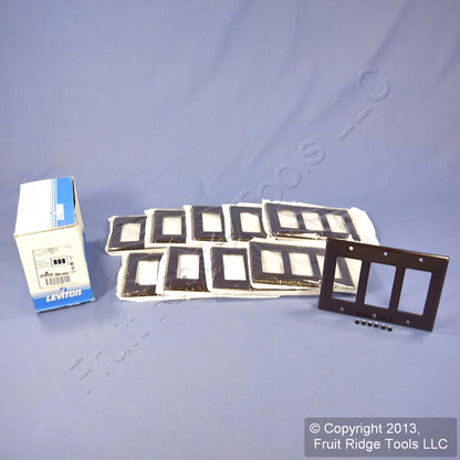 10 Leviton Residential Grade Brown Decora 3-Gang Wallplate Gfci Gfi Covers 80411