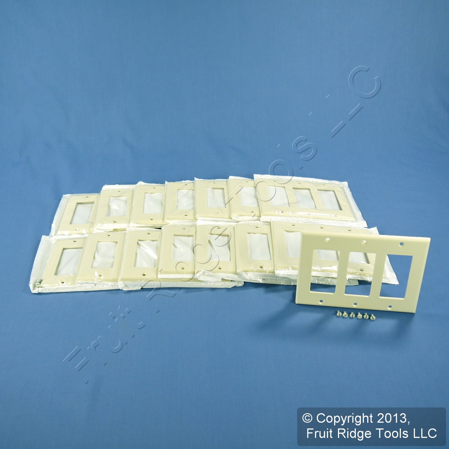 Leviton 80411-A Almond 3-Gang Decora Wallplate Gfci Gfi Thermoset Covers 15-Pack