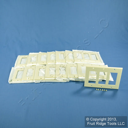 Leviton 80411-A Almond 3-Gang Decora Wallplate Gfci Gfi Thermoset Covers 15-Pack
