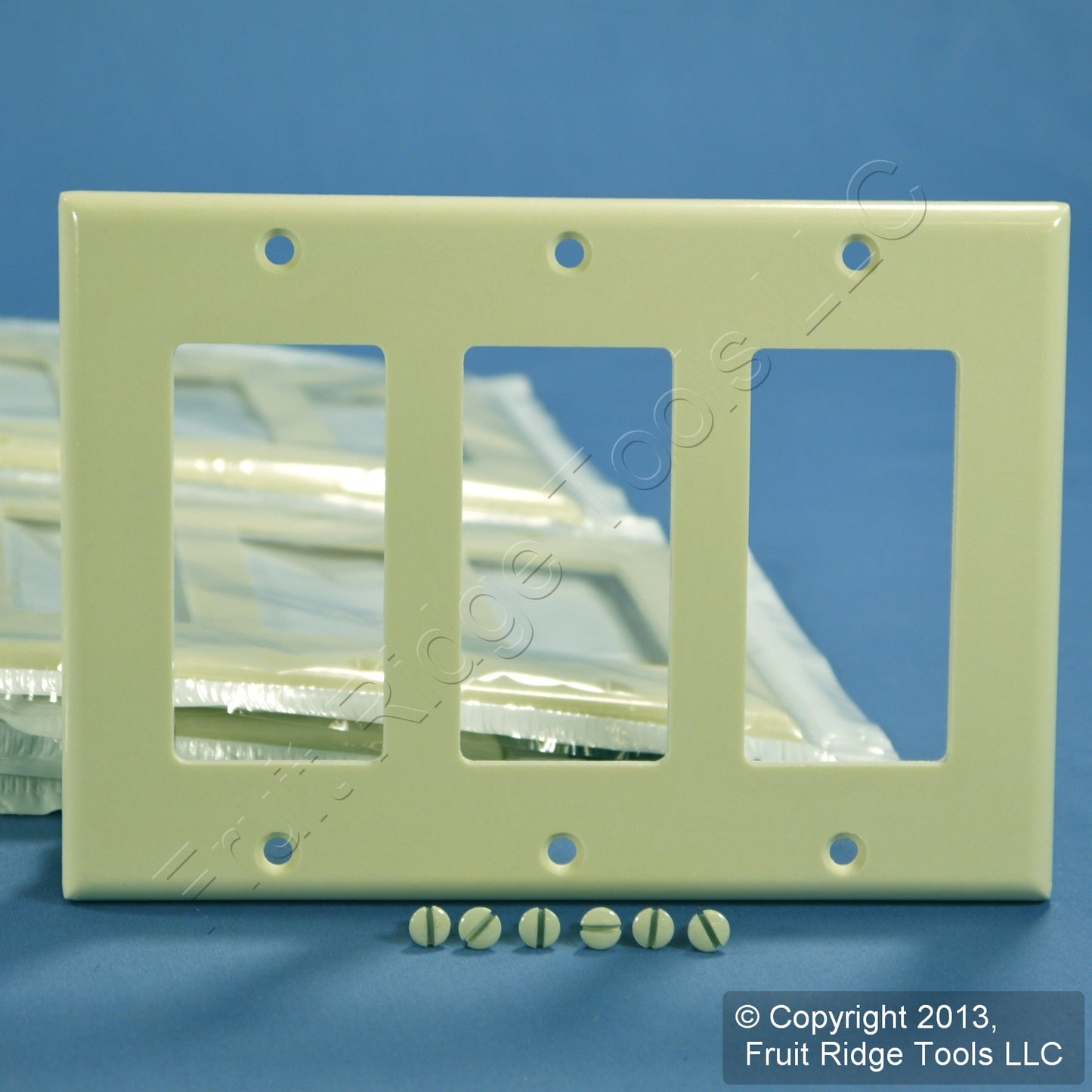 Leviton 80411-A Almond 3-Gang Decora Wallplate Gfci Gfi Thermoset Covers 15-Pack