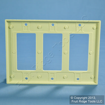 Leviton 80411-A Almond 3-Gang Decora Wallplate Gfci Gfi Thermoset Covers 15-Pack