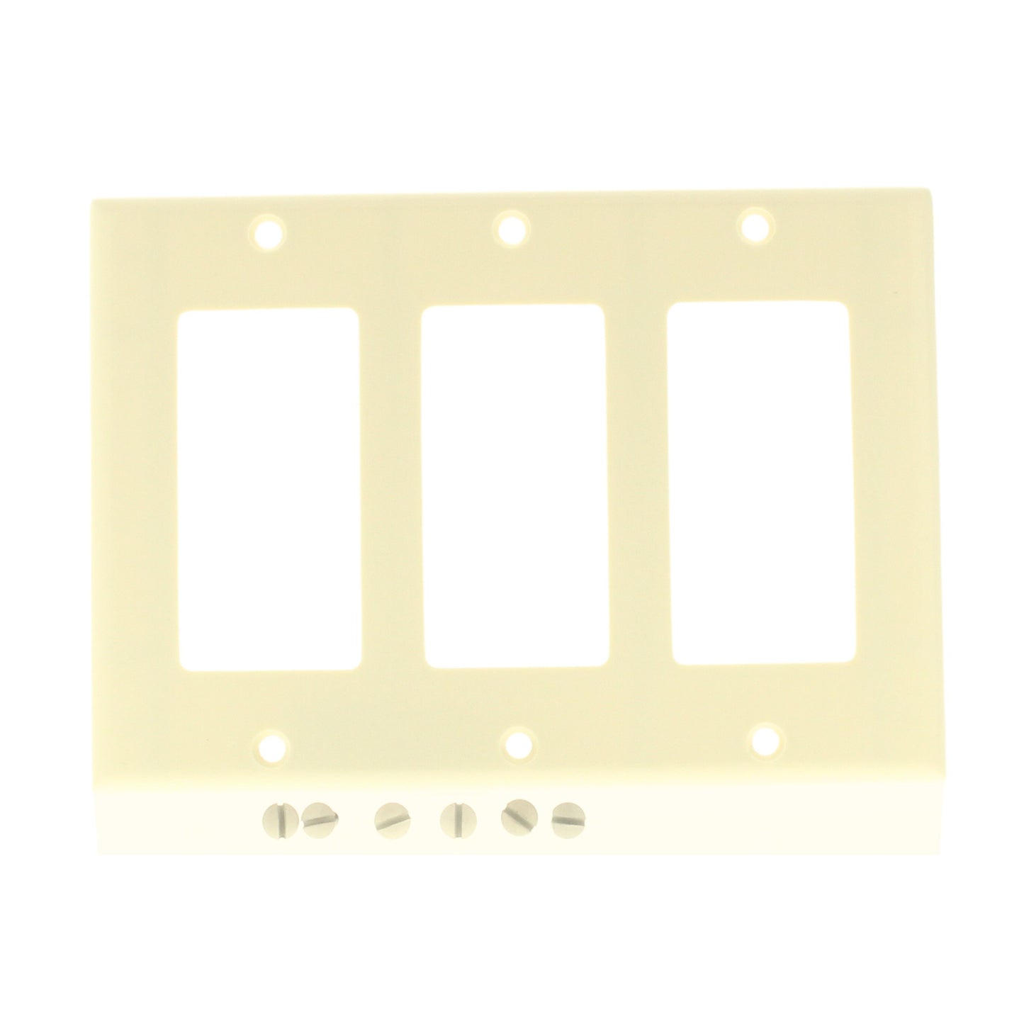 Leviton 80411-A Almond 3-Gang Decora GFCI GFI Plastic Standard Wallplate Cover