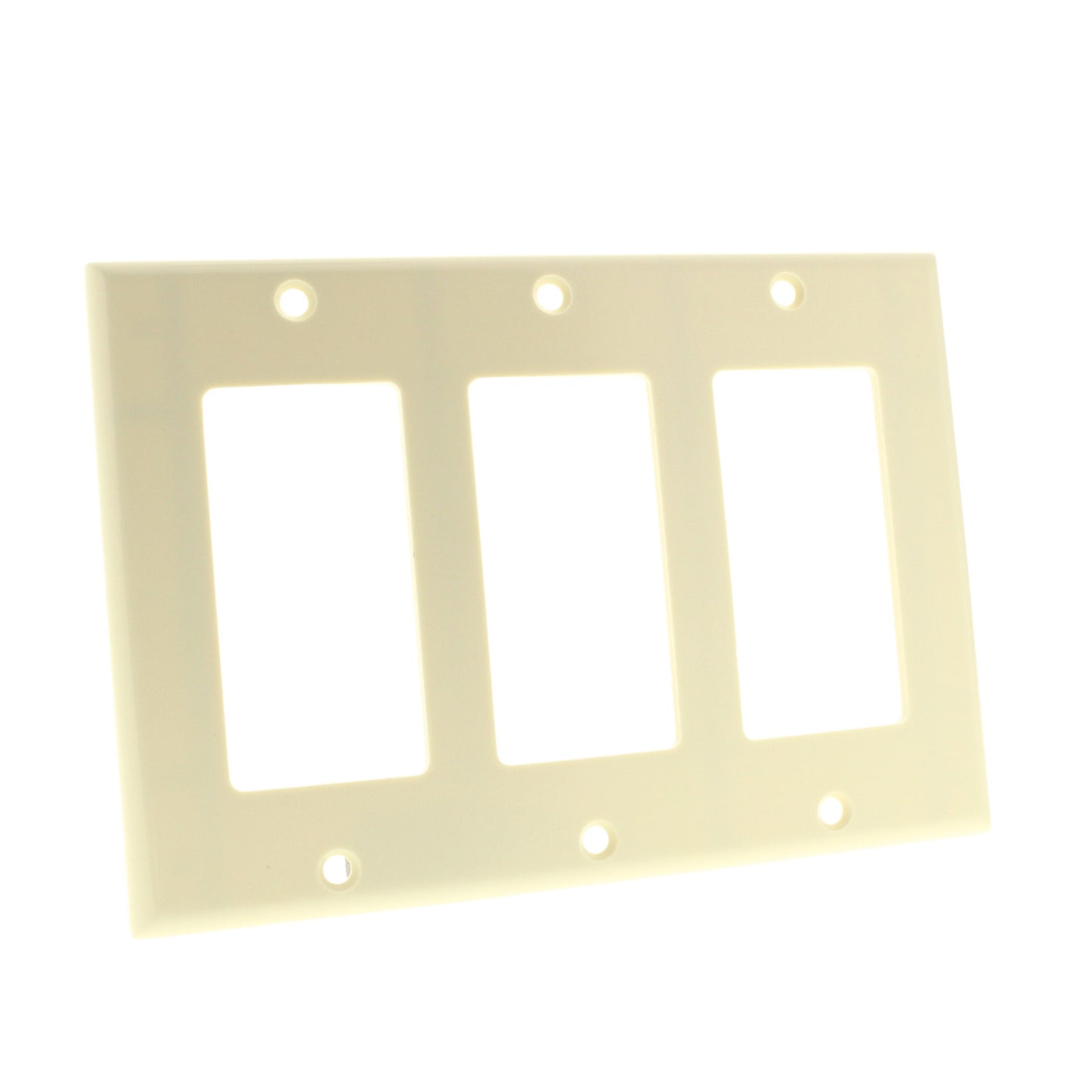 Leviton 80411-A Almond 3-Gang Decora GFCI GFI Plastic Standard Wallplate Cover