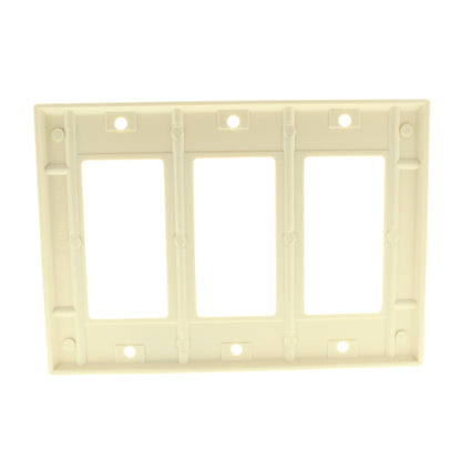 Leviton 80411-A Almond 3-Gang Decora GFCI GFI Plastic Standard Wallplate Cover