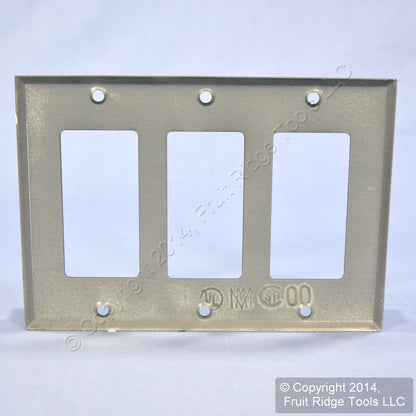 Mulberry 87403 Black 3-Gang Decorator GFI Painted Metal Standard Wallplate Cover