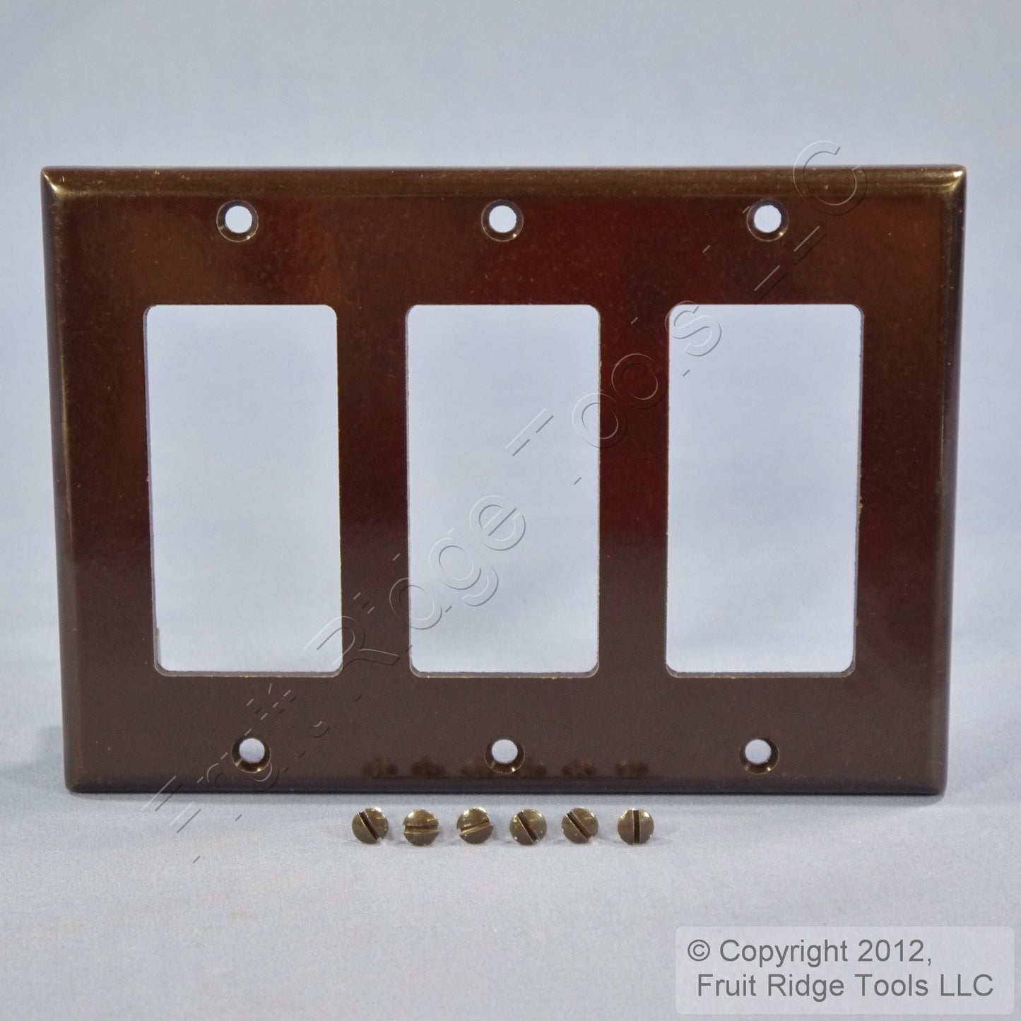 Leviton Brown Decora Standard 3-Gang Wallplate Gfci Gfi Plastic Cover 80411
