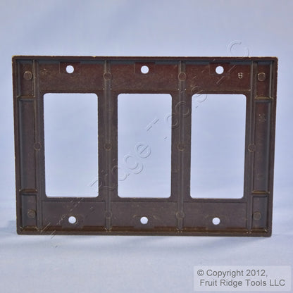 Leviton Brown Decora Standard 3-Gang Wallplate Gfci Gfi Plastic Cover 80411