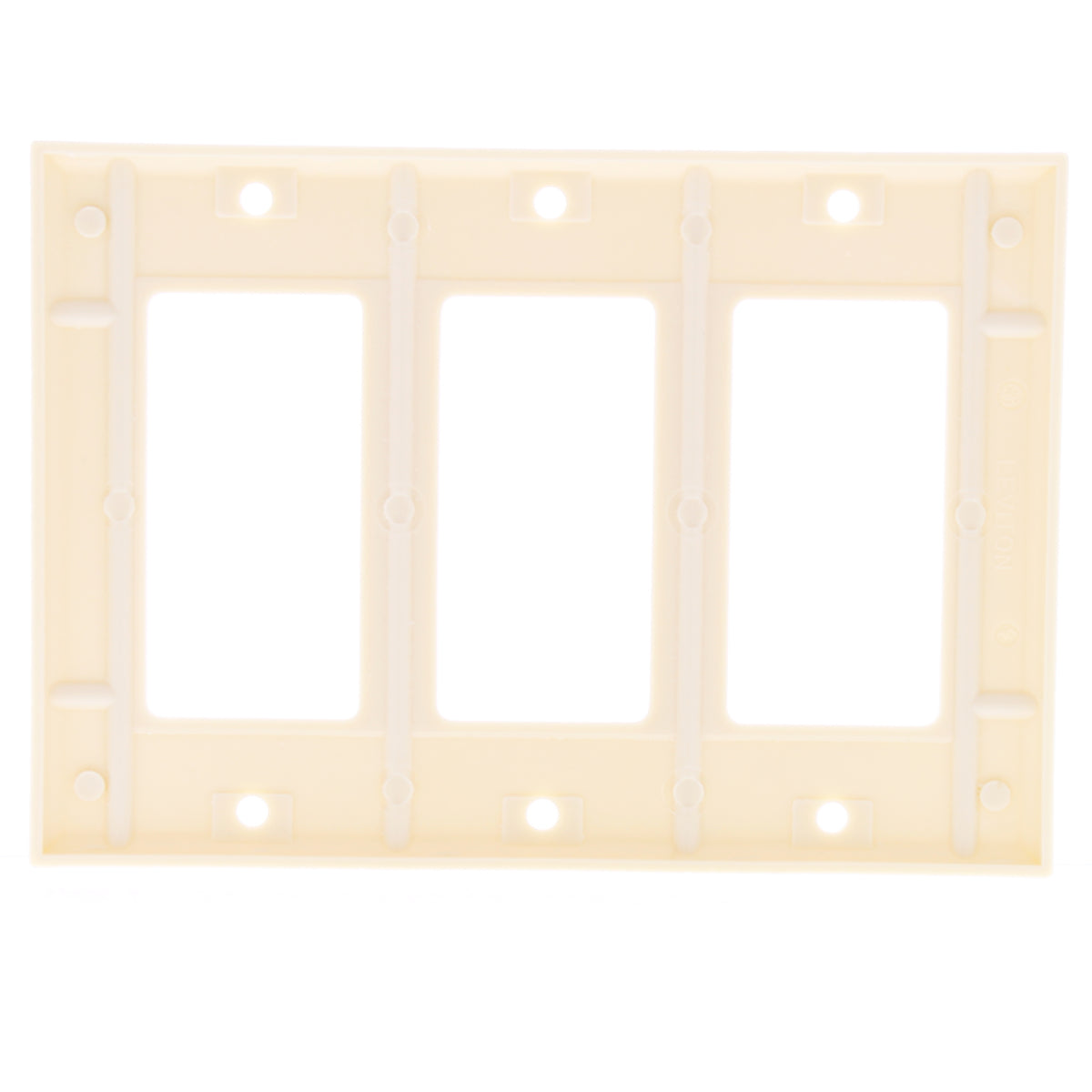 Leviton 80411-I Ivory 3-Gang Decora GFCI Plastic Standard Wallplate Covers 5pcs