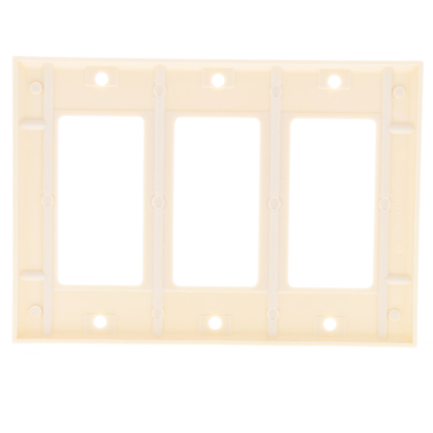 Leviton 80411-I Ivory 3-Gang Decora GFCI Plastic Standard Wallplate Covers 5pcs