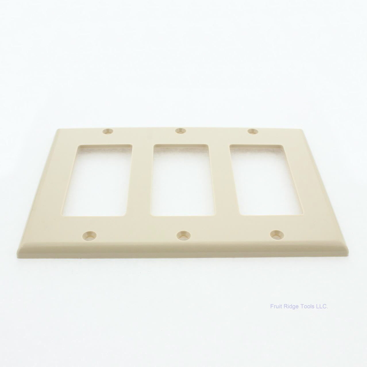 Leviton 80411-NI Ivory 3-Gang Decora Unbreakable Nylon Standard Wallplate Cover