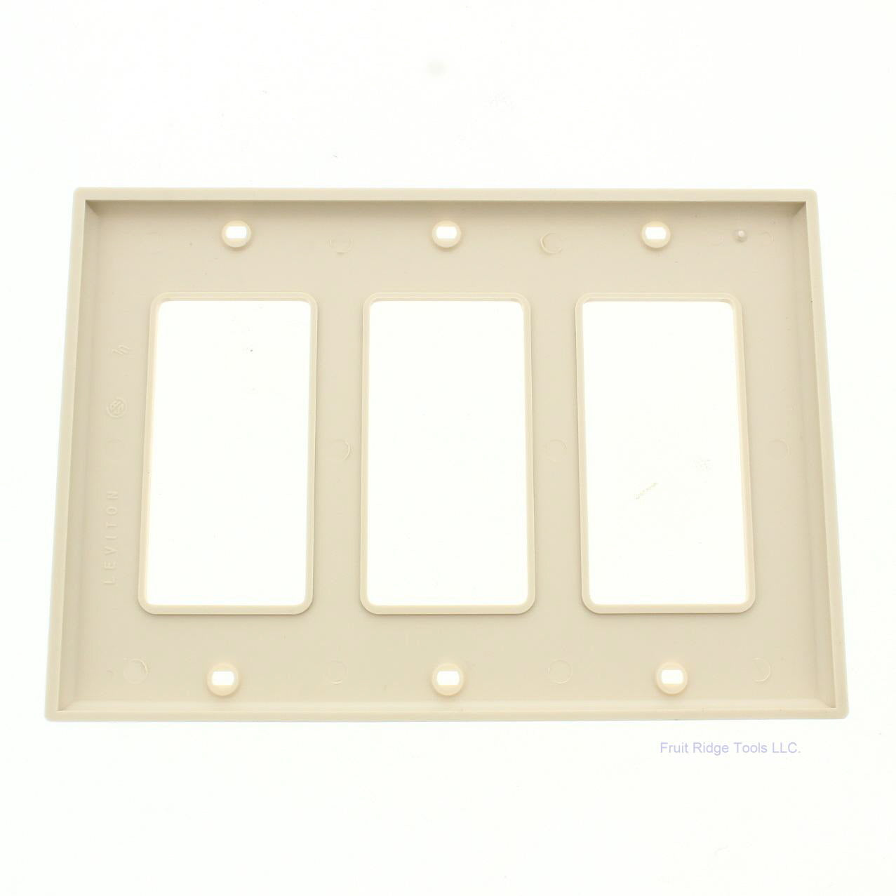 Leviton 80411-NI Ivory 3-Gang Decora Unbreakable Nylon Standard Wallplate Cover