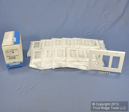 Leviton 80411-NW White 3-Gang Decora GFI Unbreakable Nylon Wallplate Cover 10pcs