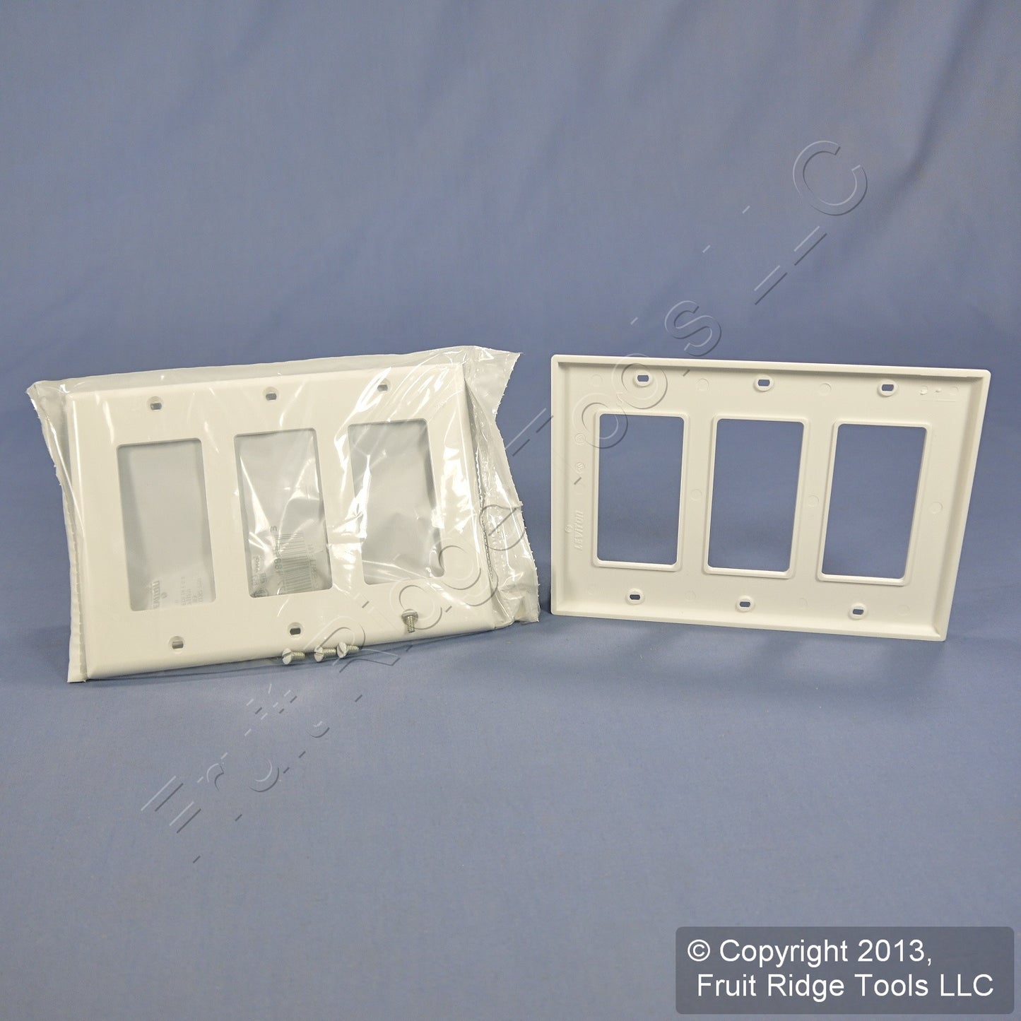 Leviton 80411-NW White 3-Gang Decora GFI Unbreakable Nylon Wallplate Cover 10pcs