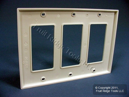 Leviton White Decora 3-Gang Flush Unbreakable Wallplate Gfci Gfi Cover 80411-NW