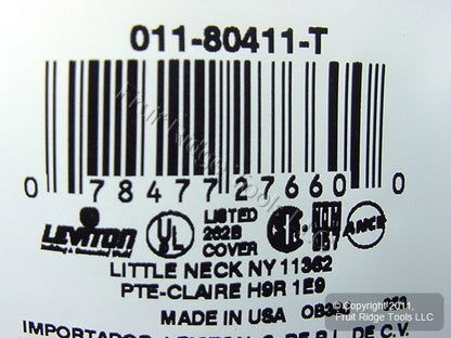 Leviton 80411-T Light Almond 3-Gang Decora GFCI Plastic Standard Wallplate Cover