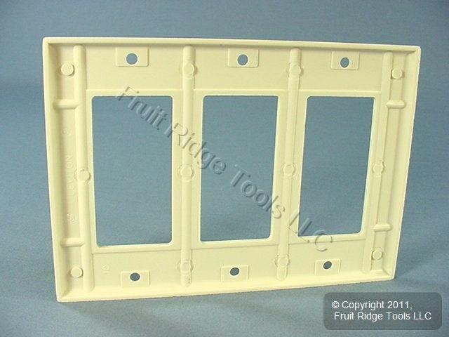 Leviton 80411-T Light Almond 3-Gang Decora GFCI Plastic Standard Wallplate Cover