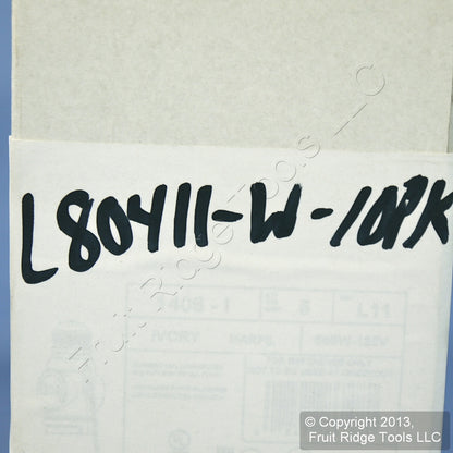 Leviton 80411-W White 3-Gang Plastic Decora GFCI Standard Wallplate Covers 10pcs