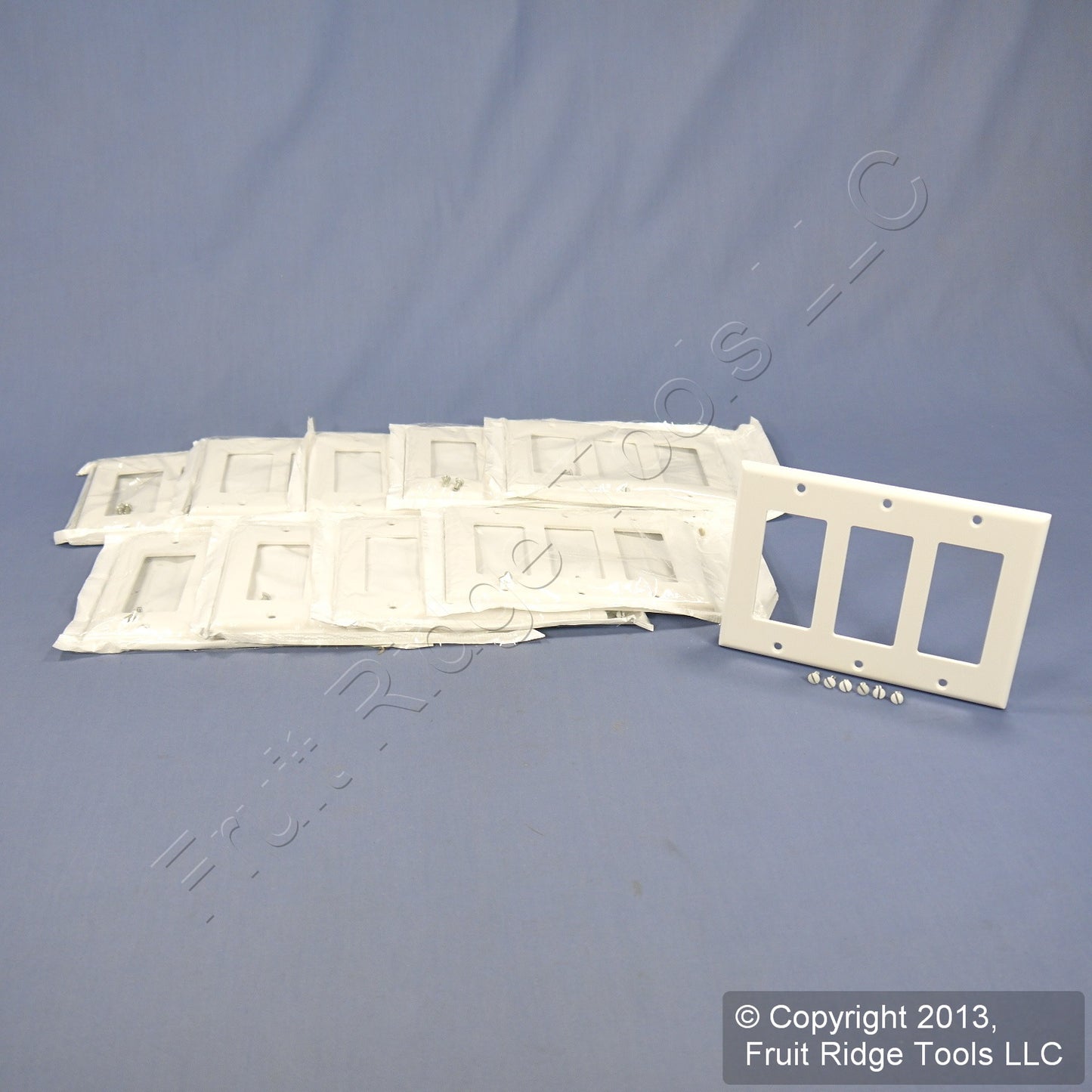 Leviton 80411-W White 3-Gang Plastic Decora GFCI Standard Wallplate Covers 10pcs