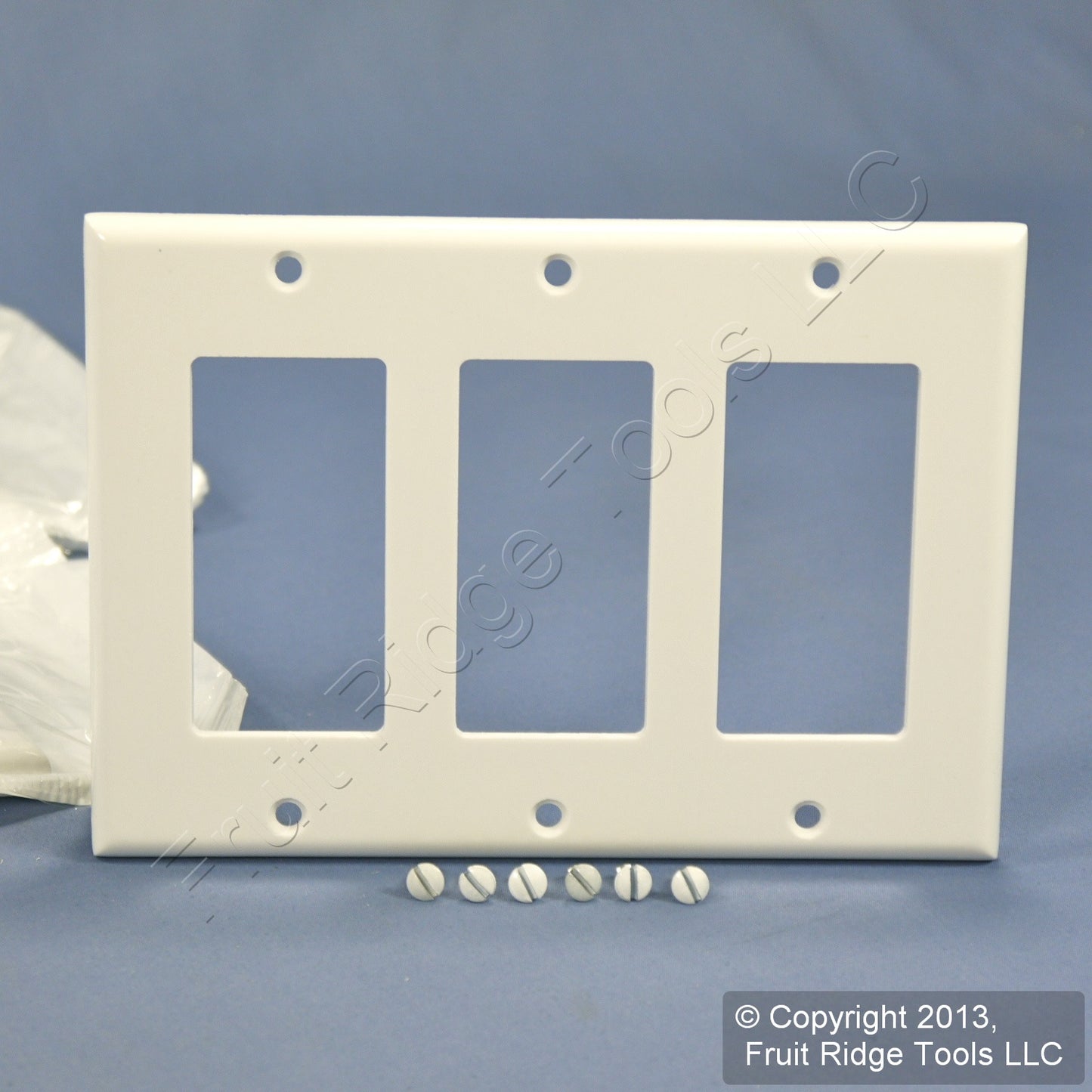 Leviton 80411-W White 3-Gang Plastic Decora GFCI Standard Wallplate Covers 10pcs