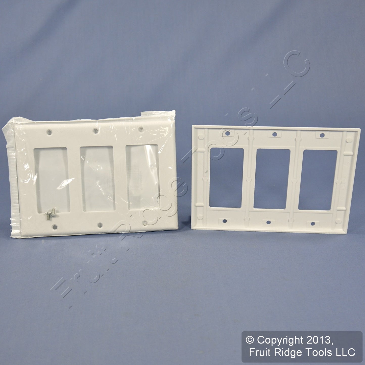 Leviton 80411-W White 3-Gang Decora GFCI Plastic Standard Wallplate Covers 5pcs