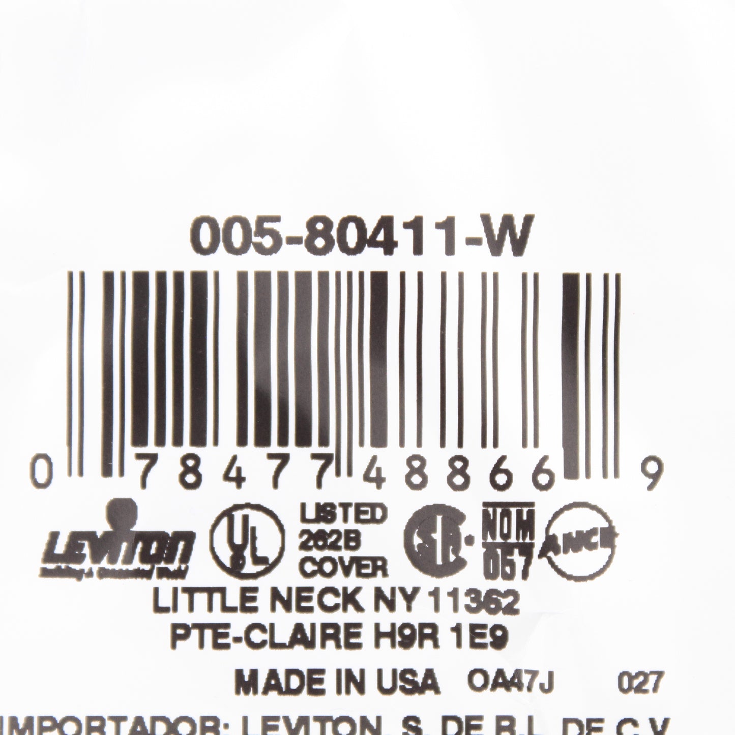 Leviton 80411-W White 3-Gang Decora GFCI GFI Plastic Standard Wallplate Cover