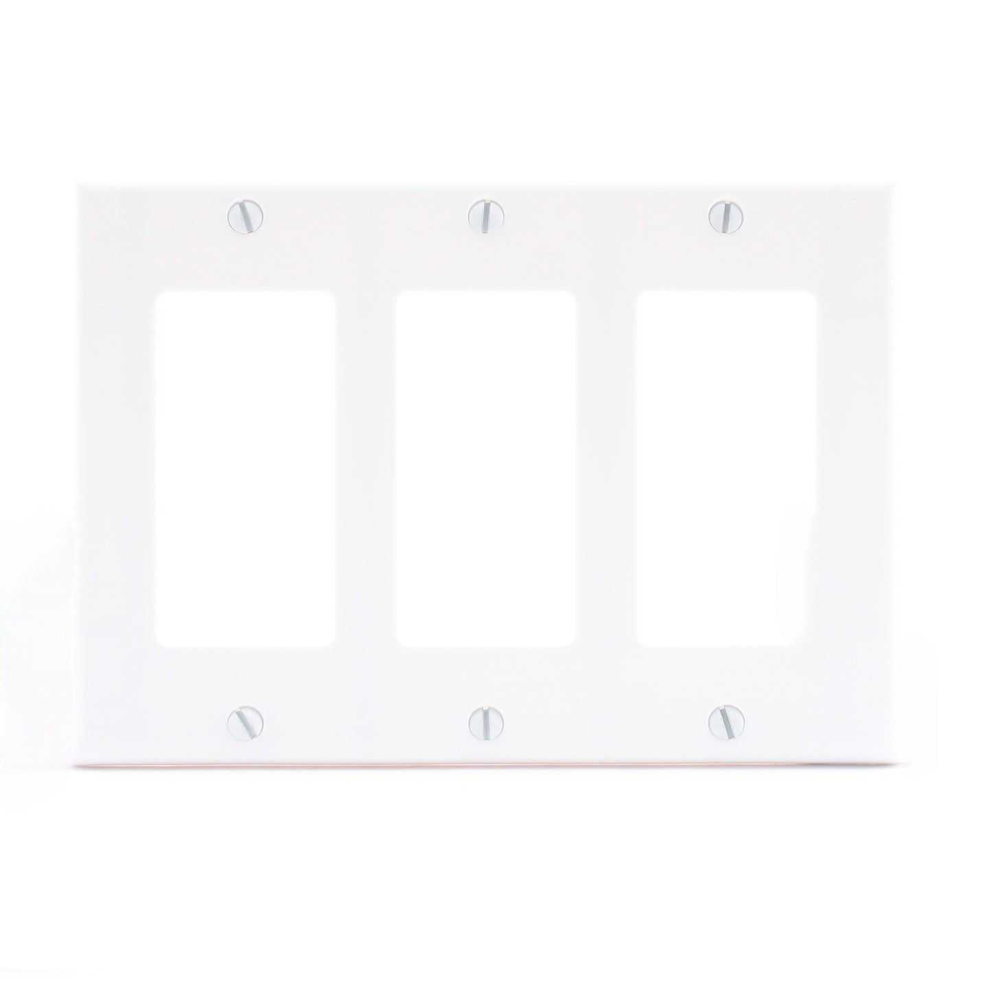Leviton 80411-W White 3-Gang Decora GFCI GFI Plastic Standard Wallplate Cover
