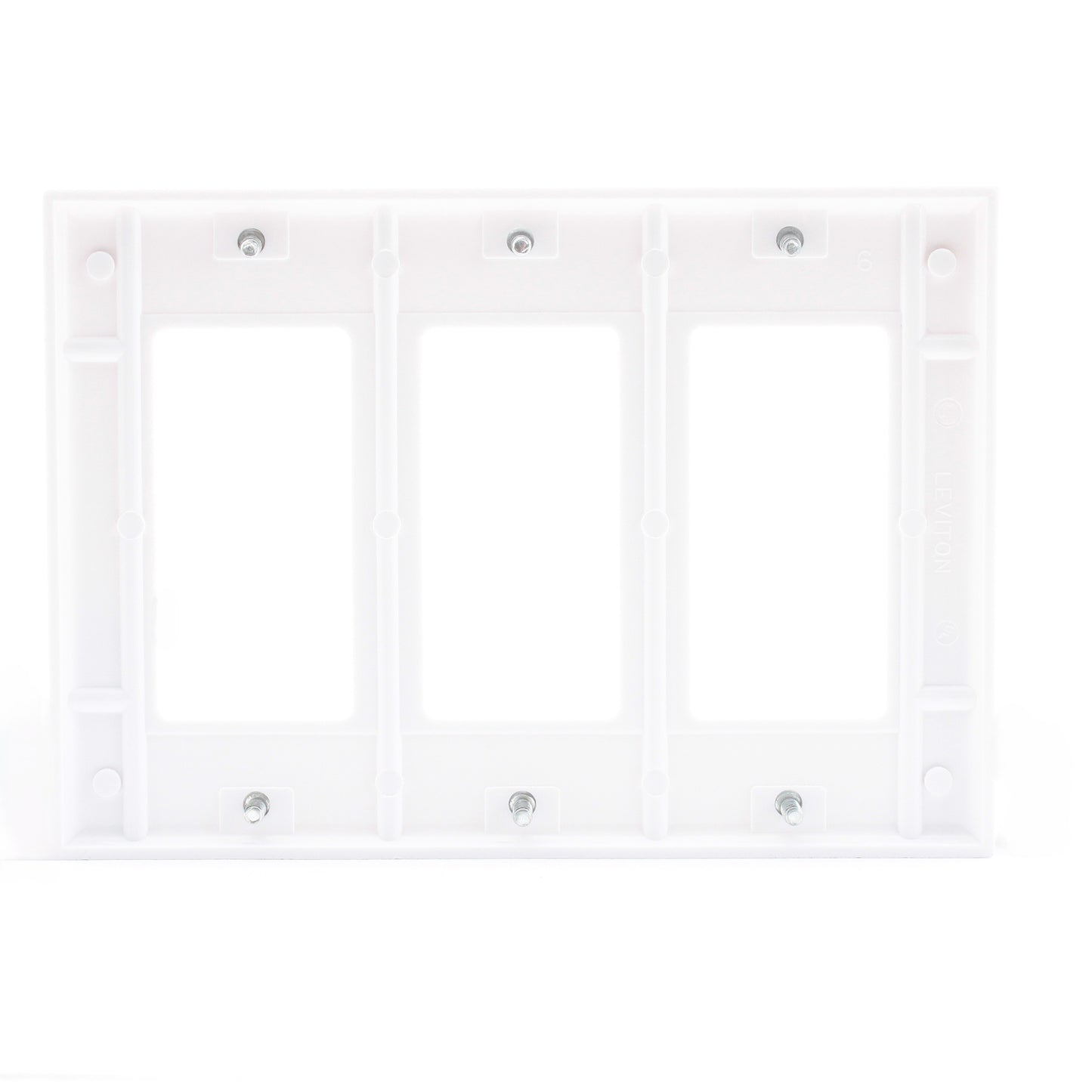 Leviton 80411-W White 3-Gang Decora GFCI GFI Plastic Standard Wallplate Cover