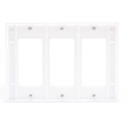 Leviton 80411-W White 3-Gang Decora GFCI GFI Plastic Standard Wallplate Cover