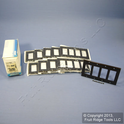 Leviton 80412 Brown 4-Gang 4-Decora GFCI Plastic Standard Wallplate Covers 10pcs