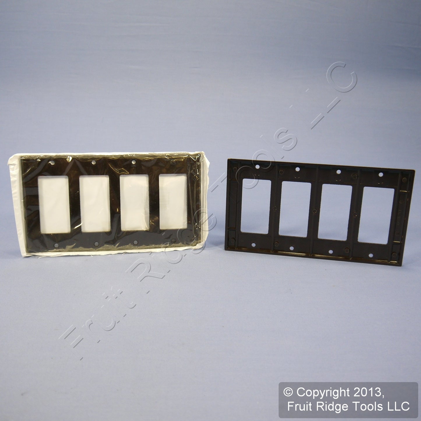 Leviton 80412 Brown 4-Gang 4-Decora GFCI Plastic Standard Wallplate Covers 10pcs