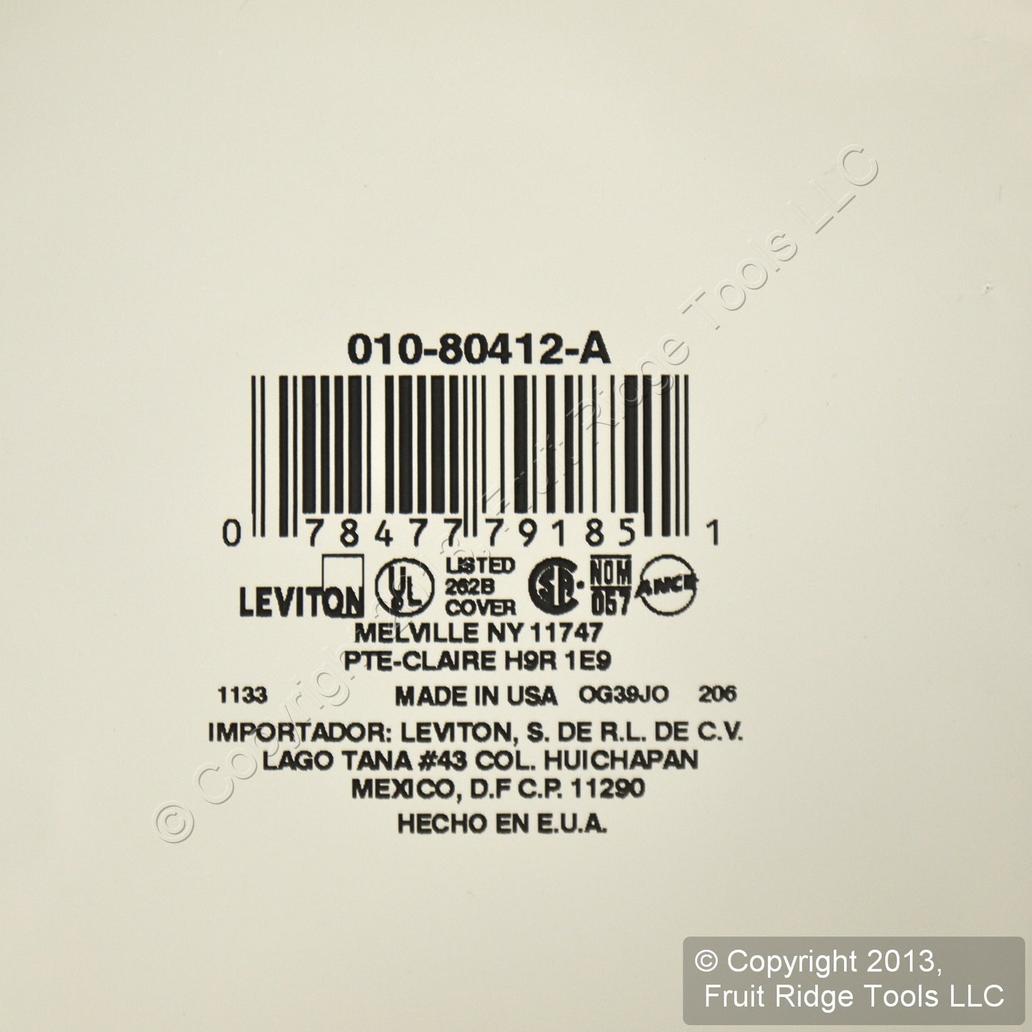Leviton 80412-A Almond 4-Gang 4-Decora Plastic Standard Wallplate Cover 100-pack